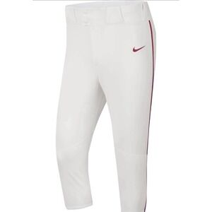 Nike Baseball Pants Mens XL White Red Piped Vapor Select High BQ9021-109 New